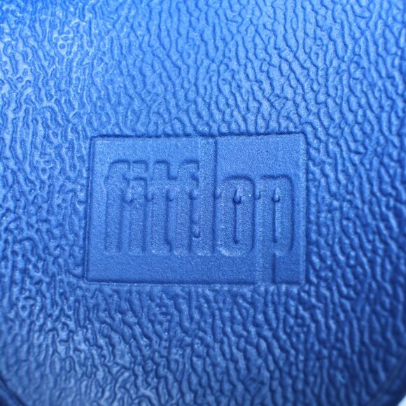 FitFlop Size 9 Navy Blue INCASTONE Wedge Comfort Toe Post Thong Sandals - Picture 9 of 13